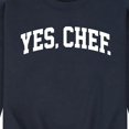 thumbnail image 3 of Instant Message - Yes Chef Collegiate - Men's Crew Neck Fleece Pullover, 3 of 6