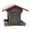 Tudor Brown/Weathered Wood, variant on Amish-Made Deluxe Bird Feeder with Suet Holder, Eco-Friendly Poly Lumber Black/Cedar