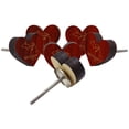 thumbnail image 3 of IBA Indianbeautifulart Boutons Rouges Gravés Lot de 10 Boutons de Porte en Bois pour Tiroir, 3 of 3