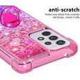 thumbnail image 4 of Clear Case for Samsung Galaxy A73 5G with Ring Kickstand, Girls Women Bling Gradient Quicksand Glitter Flowing Liquid Floating Case Cover for Samsung Galaxy A73 5G JB Pink Mauve, 4 of 14