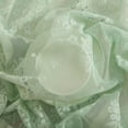 thumbnail image 6 of THD Joelle Floral Rod Pocket Lace Semi Sheer Voile Short Cafe Tiers for Small Windows - 28 x 24 Inch Length (Seafoam Green Tiers, Set of 2), 6 of 6