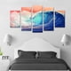 thumbnail image 3 of Juego de Cuadros Decorativos, Ola de Mar, Estilo Marino y Abstracto, 5 Piezas, Ideal para Salas y Casas de Playa, 150x80cm, 3 of 5
