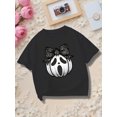 thumbnail image 1 of Halloween T-shirt - Cotton, Soft & Comfortable, Cute Panda with Bow Design, Casual Round Neck Tee for Boys & Girls, Perfect for Spring/Summer, Halloween Shirts, 1 of 6