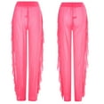 thumbnail image 6 of Mxiqqpltky Women Mesh Sheer Ruffle Cover Up Pants, 6 of 8
