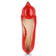 thumbnail image 4 of YDN Women Comfortable Pointed Closed Toe Ballet Flats Buckle Comfort Slip On Dressy Walking Casual Shoes Size 9 Red, 4 of 4