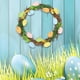 thumbnail image 5 of Corona de Pascua Ganfancp con Huevos de Pascua Conejito de Ratán Hecha a Mano, 5 of 6