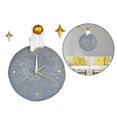 thumbnail image 1 of Reloj de pared creativo DIY astronauti Reloj de pared de resina con ornamento de estrella para sala de dormitorio cocina decoración para hogar blanco BLESIY Reloj de pared astronauta, 1 of 8