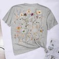 thumbnail image 4 of Tops de Manga Corta de las Mujeres, Cuello Redondo Impreso, Camiseta de Manga Corta para las Mujeres, 4 of 6