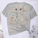 thumbnail image 4 of Tops de Manga Corta de las Mujeres, Cuello Redondo Impreso, Camiseta de Manga Corta para las Mujeres, 4 of 6