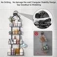thumbnail image 3 of Shower Caddy Hanging Rustproof, 4 Tier Adjustable Hanging Shower Caddy Over Showerhead, No Drilling Handing Shower Racks for Bathroom Shampoo Soap Storage, 3 of 7