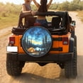 thumbnail image 3 of KAKALAD Night Sky Forests Trees Camp Spare Tire Cover Universal Vehicle Accessories Buckle Car Tools 16”in, 3 of 6