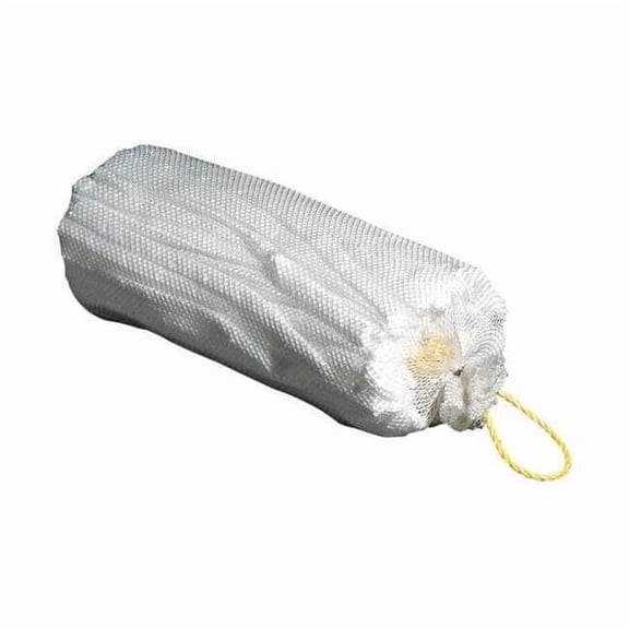 Pig Sorbent Sock, 21 gal, 8 in x 18 in, Oil, White, 12 PK SKM403