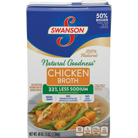 Swanson Natural Goodness Chicken Broth, 48 oz.