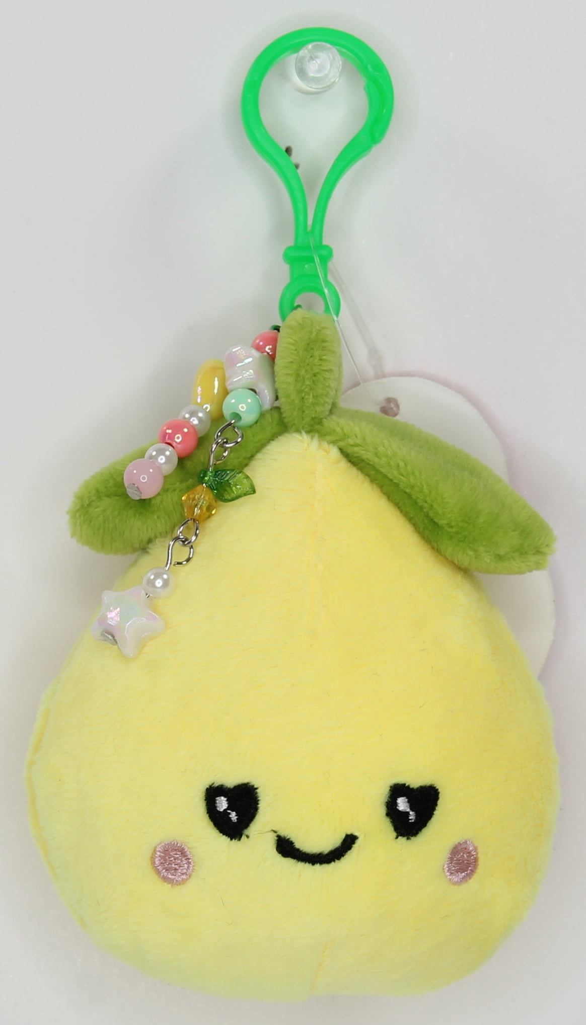 Wonder Nation Girls Lemon Plush Keychain Bag Charm, Yellow
