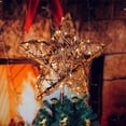 thumbnail image 3 of Adorno para árbol de estrellas de Navidad con 30 luces LED de cobre blanco cálido, adornos navideños naturales de ratán vintage para árbol de Navidad, mesa, chimenea Ormromra WMZL-2226, 3 of 9