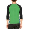 thumbnail image 2 of Halloween Green Tree Frog Costume Mens Raglan T Shirt White-Black X-LG, 2 of 2