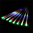 thumbnail image 4 of Outdoor Christmas Lights - 12 Inch 8 Tubes, Waterproof LED Meteor Shower Icicle Lights, Rain Drop String Lights for Christmas Party, Tree & Yard Decor (Multicolor), 4 of 7