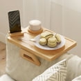 thumbnail image 1 of HOMCOM Couch Arm Tray with 360° Rotating Phone Holder, Clip-On Couch Tray, 1 of 10