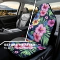 thumbnail image 3 of Jeiento Tropical Flower Car Seat Covers Front Seats Only 2 PCS Front Seat Cover Set Interior Covers Fashion Auto Interior Accessory for Car Sedan Truck SUV, 3 of 7