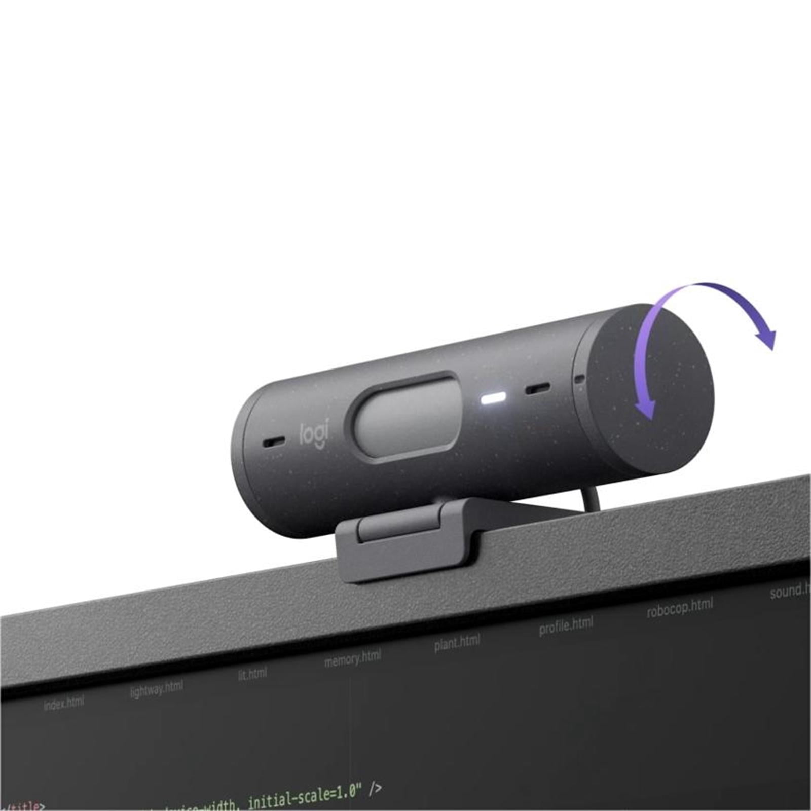Logitech BRIO 500 Wired HD Webcam, 60 fps/1080p, Live Streaming, Auto Light Correction, Auto Framing and Show Mode Support, 4MP, USB-C, for laptops, LCDs or monitors, Windows/macOS/ChromeOS, pink