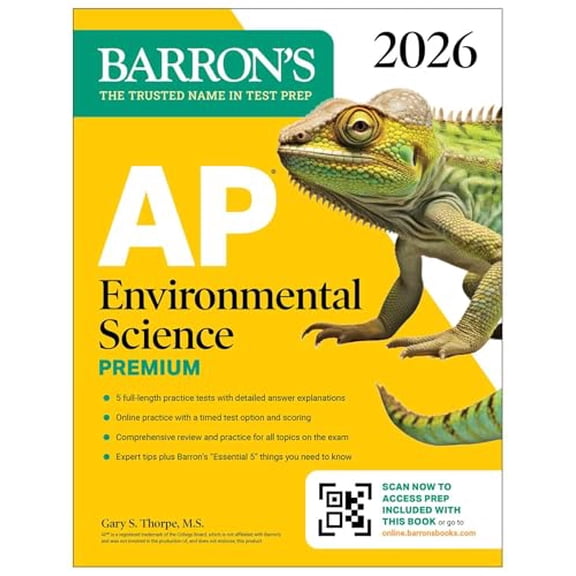 Pre-Owned AP Environmental Science Premium, 2026: Prep Book with 5 Practice Tests + Comprehensive Review + (Paperback) by Gary S Thorpe