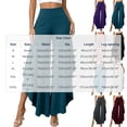 thumbnail image 3 of Karymi Shorts for Women High Waist Ruffle Layered Flowy Wide Leg Pants, Solid Elastic Waist Asymmetrical Hem Palazzo Trousers, Elegant Party Vacation Wide Leg Pants Woman, 3 of 7