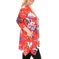 thumbnail image 4 of White Mark Women's Plus Size Floral Scoop Neck Tunic Top, 4 of 5