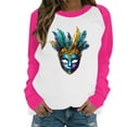 thumbnail image 2 of Zedker Mardi Gras Long Sleeve Shirt for Women 2026 Carnival Tops Mardi Gras Purple Sweatshirt for women, 2 of 6