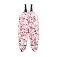 thumbnail image 2 of Miqool Toddlers Waterproof Rain Bib Pants Boys Girls Rain Pants Kids Cute Print Rain Overalls Trousers Lightweight Mud Pants Rainwear, 2 of 6