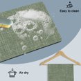 thumbnail image 6 of Dark Green Dish Drying Mats for Kitchen Counter, Abstract Modern Farmhouse Solid Color Absorbent Coffee Bar Mat with Non-slip Rubber Backed Quick Drying Dish Rack Pad 12"x16", 6 of 9