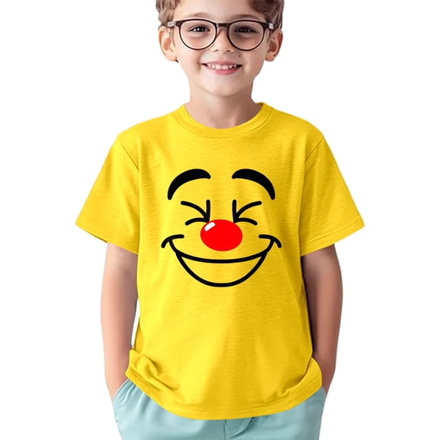 T-shirts et Chemises pour Enfants - T-Shirt à Col Rond à Manches Courtes Confortable avec Imprimé pour Filles, Tenue de Sport Décontractée pour Actives