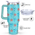 thumbnail image 3 of 40oz Cute Spiral Seashell Stainless Steel Flip Straw Tumbler Spill Proof Travel Cup Double Wall Vacuum Insulated Coffee Mug with Top Handle, 3 of 6