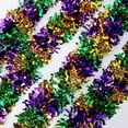 thumbnail image 3 of TETOU Mardi Gras Garland Decor,50Ft Green Gold Purple Glitter Tinsel Fall Garland for Tree Home Fireplace Party Indoor Outdoor Decoration, 3 of 6
