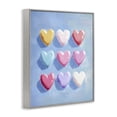 thumbnail image 2 of Stupell Industries Contemporary Pastel Heart Grid Gray Framed Giclee Art, 16 x 20, by The Prints Vibe, 2 of 8