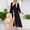 Black, variant on qelini Womens Cover up Beach Long Sleeve Sun Protection Swimsuit Cover Up Solid Color Beach Vacation Summer Tunic