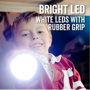 Rayovac Mini LED Flashlight with Glow in the Dark Rubber Grip, 3 AAA Batteries Included