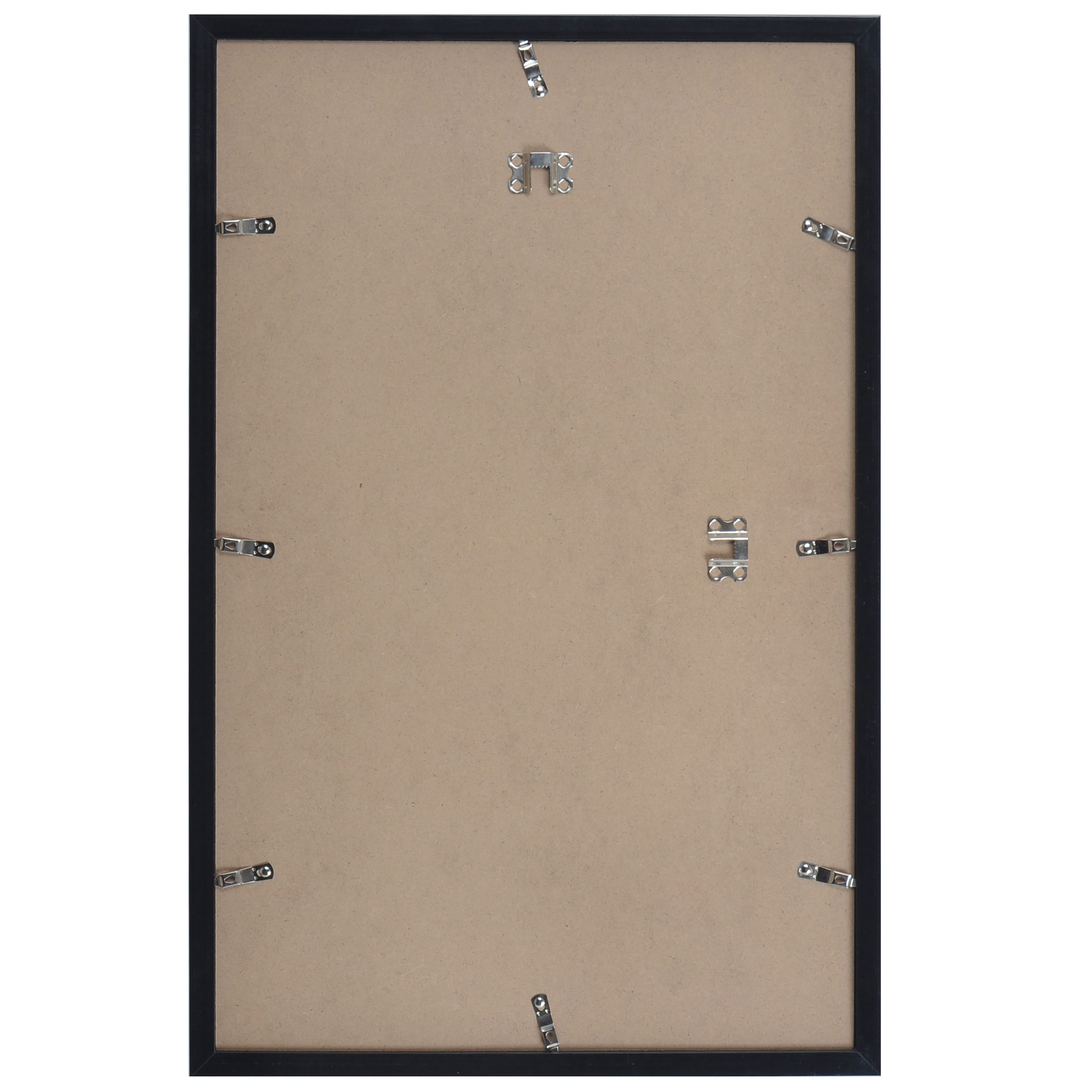 Studio Decor 14" x 22" Black Multi-Use Picture Frame - Includes Pre-attached Hanging Hardware, Horizontal or Vertical Display - 1 Pack