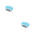 thumbnail image 1 of Adaptador de pared USB Cateissary 3 puertos europeo/estadounidense Azul 2piezas, 1 of 6