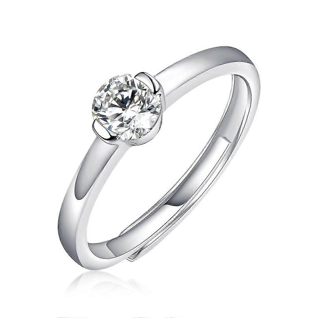 Anillo de Plata S925 con moissanita shaofei modelo 12058 ajustable