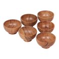 thumbnail image 1 of Cuencos LAVAUX DESIGNS de madera de acacia de 120 ml para mojar salsa, 1 of 6