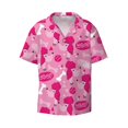thumbnail image 4 of Salouo Poodle Dog Pattern Cuban Collar Shirts for Men Button-Down Shirt Men's Short Sleeve Shirts Hawaiian Shirts Casual Shirts -Medium, 4 of 6