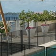 Domi 5FT x 48FT DIY Pool Safety Fence Removable Black Mesh Fence for Inground Pools, Outdoor