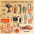 thumbnail image 4 of WLBES Kids Tool Set, Toddler Tool Kit with Toy Drill, Kids Tool Belt, Pretend Play Power Construction Tools Toys for 3-8 Year Old Boys Girls, 4 of 11