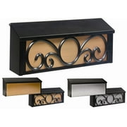 PostMaster Fairlawn Black Steel House Mount Mailbox