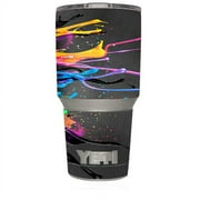 Yeti 30Oz Sticker Decal Set For Your 30 Oz Tumbler / Neon Paint Splatter