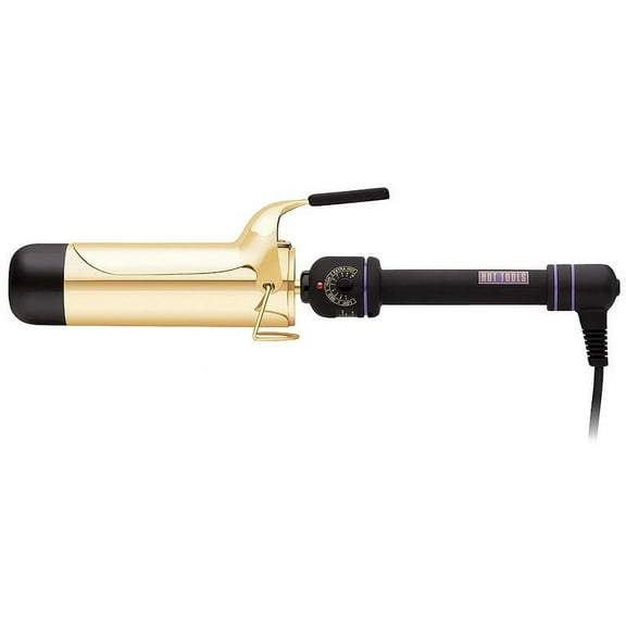 Hot Tools 2 Hair Curling Iron 24 K Gold Plated Barrel with Extra High Heat and Fast Heating with 10 Variable Heat Settings up to 430 F, Soft Grip Handle