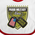 thumbnail image 4 of Inktastic Proud Military Niece Girls Baby Bib, 4 of 4