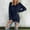 Dark Blue, variant on Women's Pullover Sweater Winter Warmth Solid Long Sleeve Pullover Sweater For Daily Casual and Attire