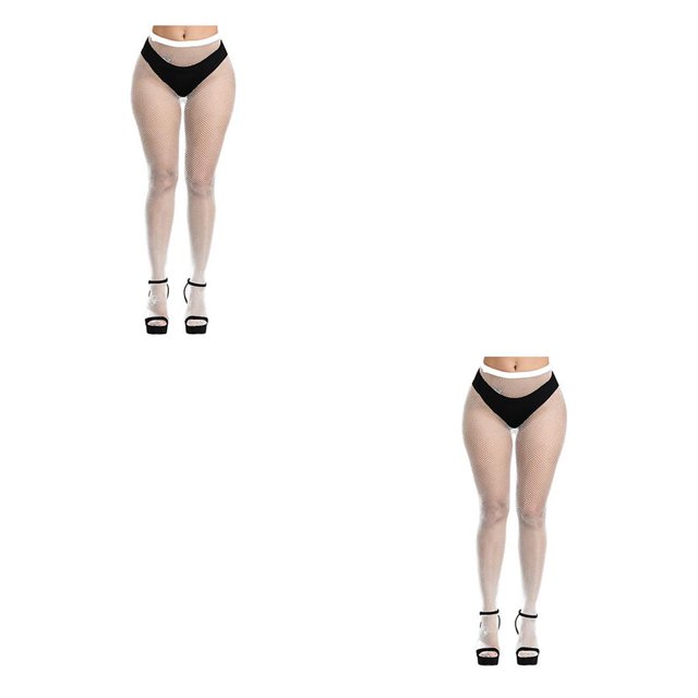 Pantimedias con tirantes Jumpingount 1 par de medias de red para levantar la cadera color verde fluorescente