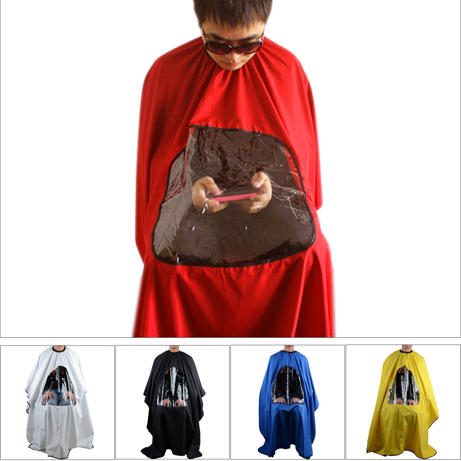 Hot Pro Salon Barber Hair Cutting Gown Cape With Viewing Window Hairdresser  Apron - Walmart.com